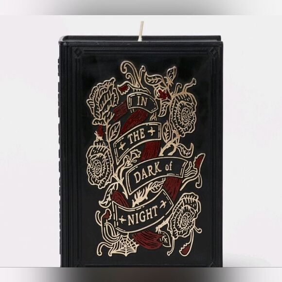 New Witchy Spooky Threshold 6" Book of Spells Black Candle - Picture 10 of 11